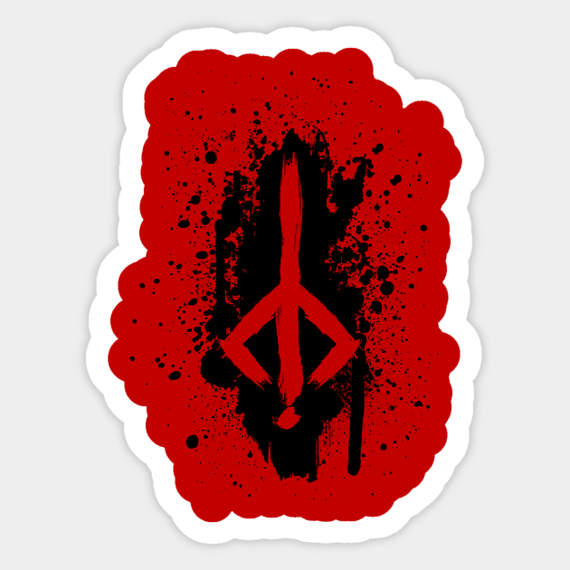 Bloodborne, hunter's rune black Sticker by Gammatrap